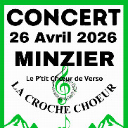 Concert avec La Croche Choeur et le p'tit choeur de verso à Minzier 